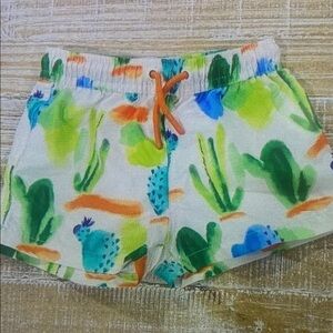 Colorful Cactus Kids Swim Trunks